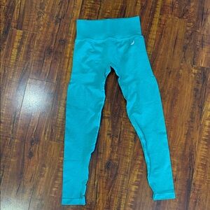 Lazuli Label Teal Blue High Waisted Seamless Leggings